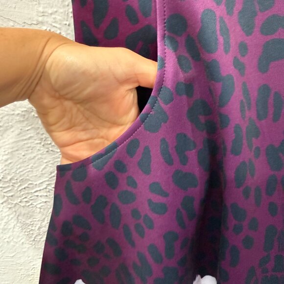 Ted Baker Animal And Floral Print Skater Dress Purple Size XS Size 1 TB - Picture 10 of 17